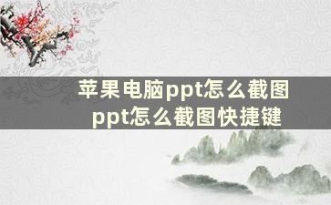 苹果电脑ppt怎么截图 ppt怎么截图快捷键